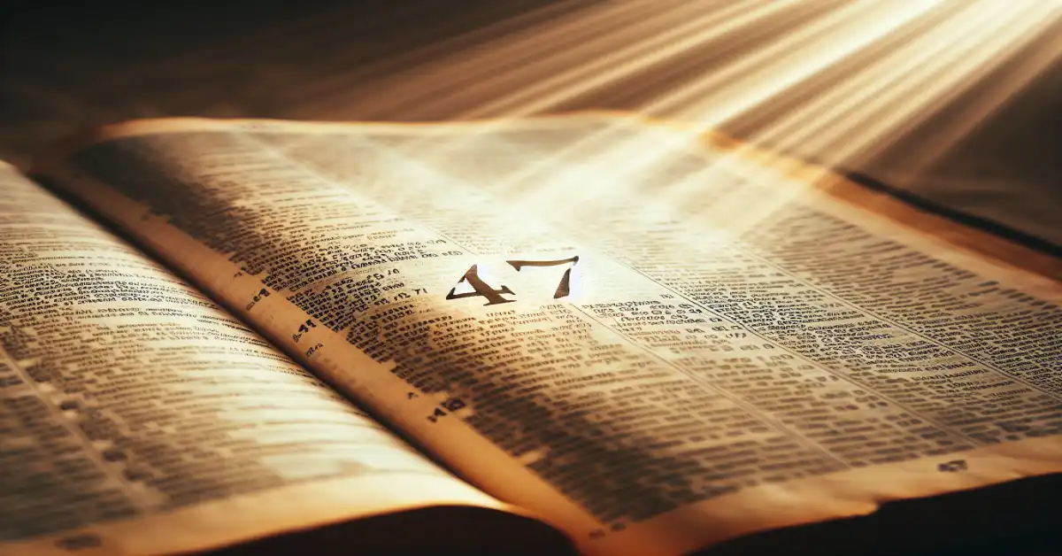 number 47 meaning in the bible examples