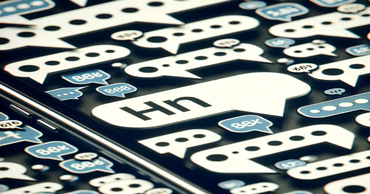 what do hn mean in text examples