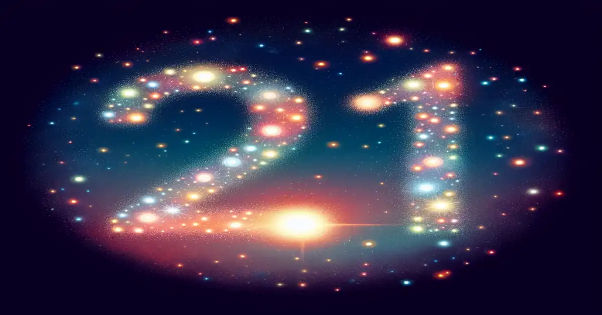 21 angel number meaning related