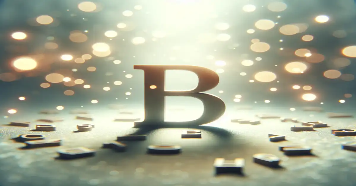 what does b mean in text